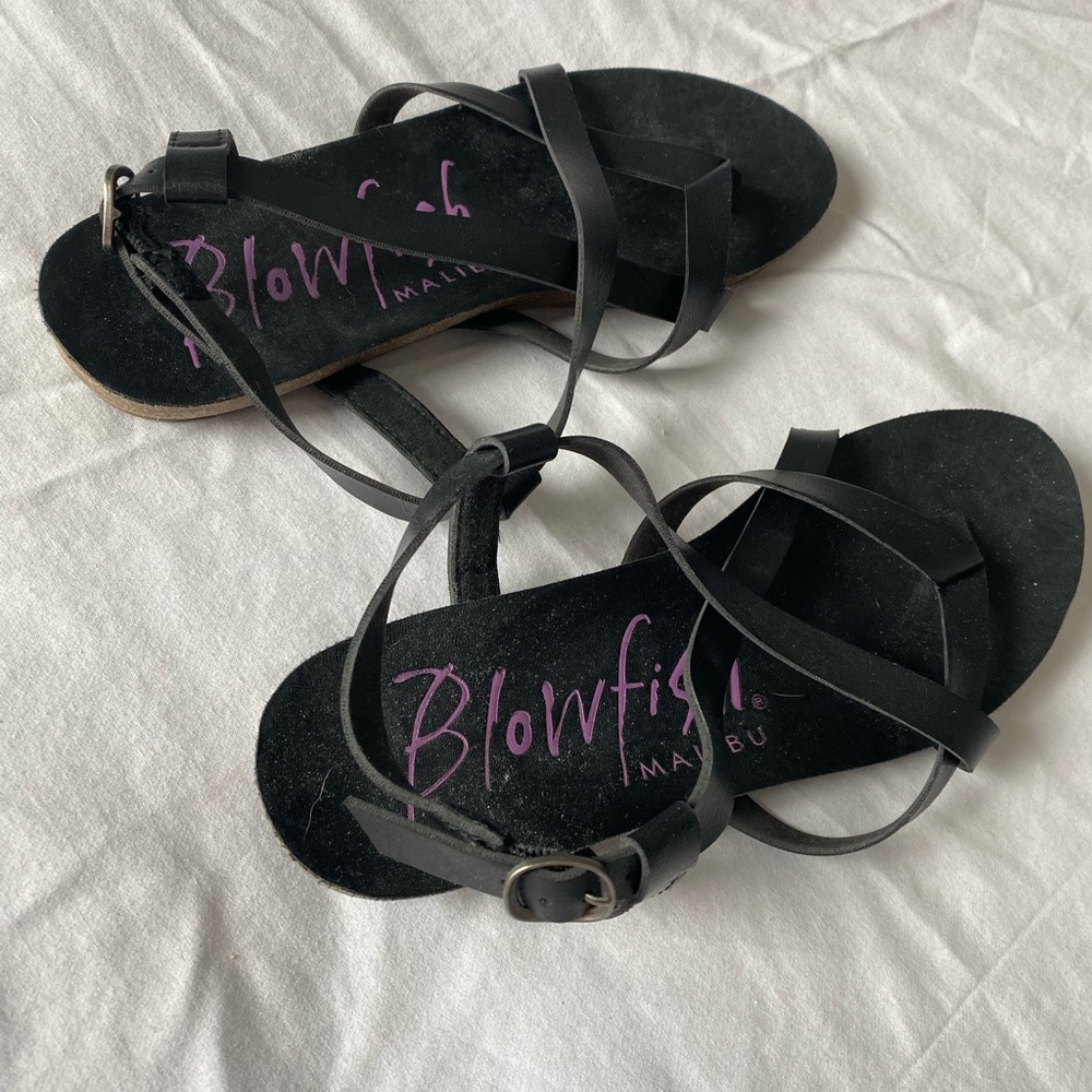 Blowfish - Basic Black Strap Sandals - image 1